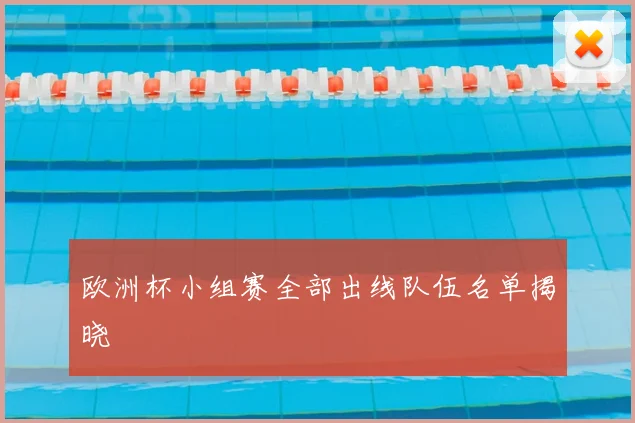 欧洲杯小组赛全部出线队伍名单揭晓